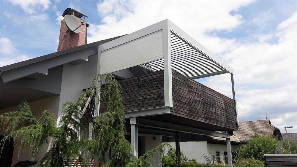 even smaller balcony with a pergola in slovenia